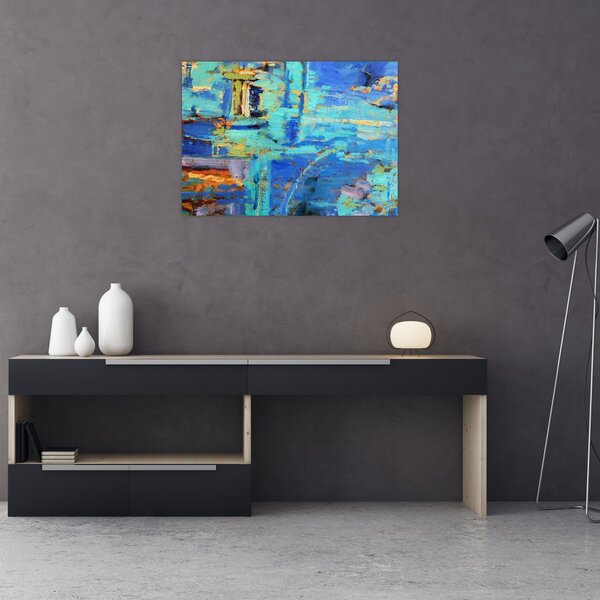 Tablou - pictură abstractă în ulei (70x50 cm)