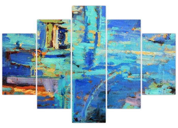 Tablou - pictură abstractă în ulei (150x105 cm)