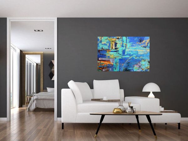 Tablou - pictură abstractă în ulei (90x60 cm)