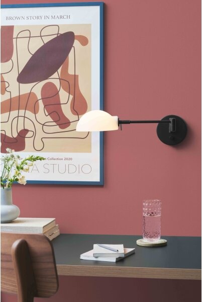 Halo Design 740215 - Aplică de perete KJOBENHAVN, 1 x soclu G9, 28 W, 230 V, neagră