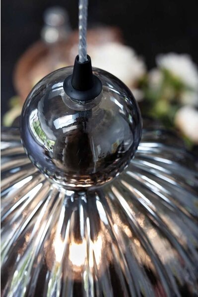 Halo Design 737338 - Pendul pe cablu BALL BALL 1xE27/40W/230V, diam. 32 cm, gri fumuriu