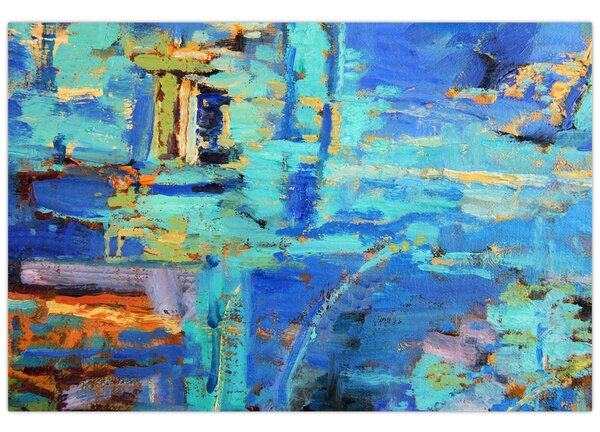 Tablou - pictură abstractă în ulei (90x60 cm)