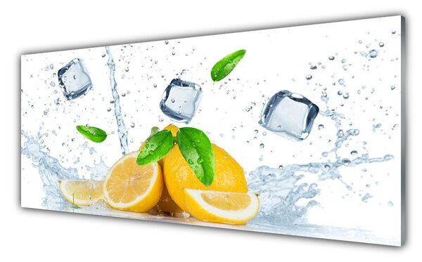 Panou sticla bucatarie Lime Ice Cubes Bucatarie Verde Alb