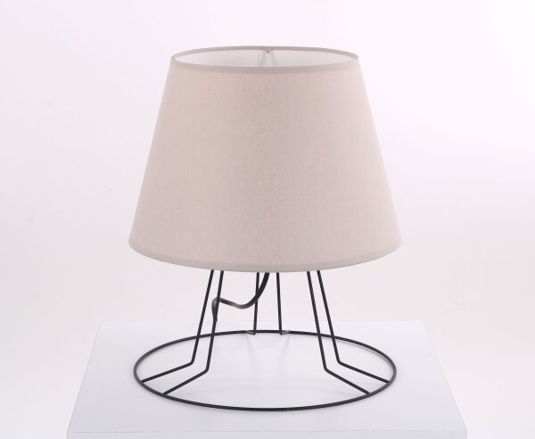 Abajur de schimb pentru lampă de masă E27, cu diametrul de 20 cm, bej