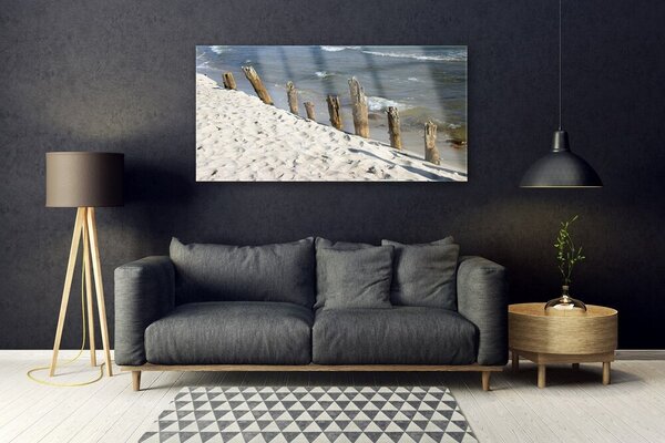 Tablou pe sticla Sea Beach Peisaj Maro Albastru