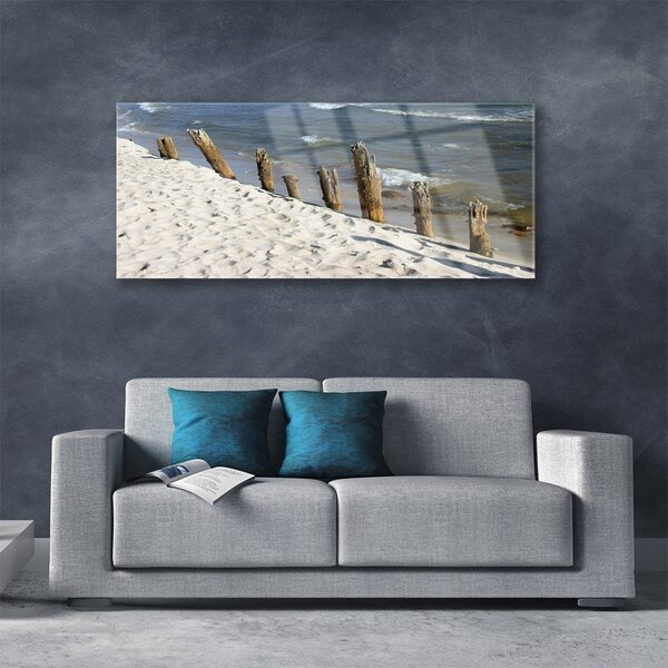 Tablou pe sticla Sea Beach Peisaj Maro Albastru
