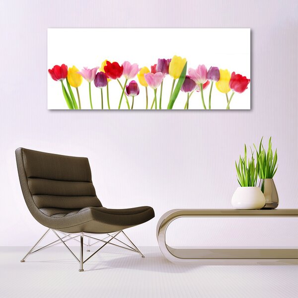 Tablou pe sticla Lalele Floral Multi