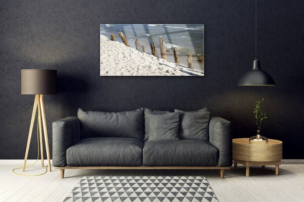 Tablou pe sticla Sea Beach Peisaj Maro Albastru
