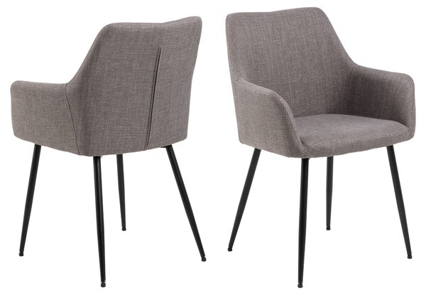 MAZZONI EXPORT VERA Gri Deschis Taupe (material Basel 34) - SCAUN MODERN ADÂNC TAPIȚAT PENTRU SALON/LIVING LOFT