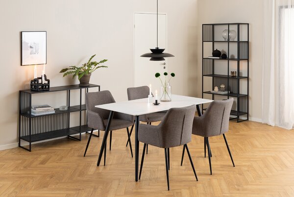 MAZZONI EXPORT VERA Gri Deschis Taupe (material Basel 34) - SCAUN MODERN ADÂNC TAPIȚAT PENTRU SALON/LIVING LOFT