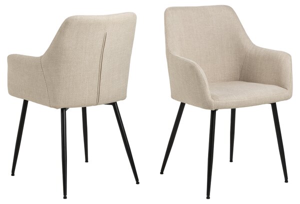 MAZZONI EXPORT VERA Bej (material Basel 24) - SCAUN MODERN ADÂNC TAPIȚAT PENTRU SALON/LIVING LOFT