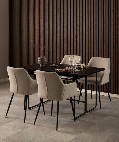 MAZZONI EXPORT VERA Bej (material Basel 24) - SCAUN MODERN ADÂNC TAPIȚAT PENTRU SALON/LIVING LOFT