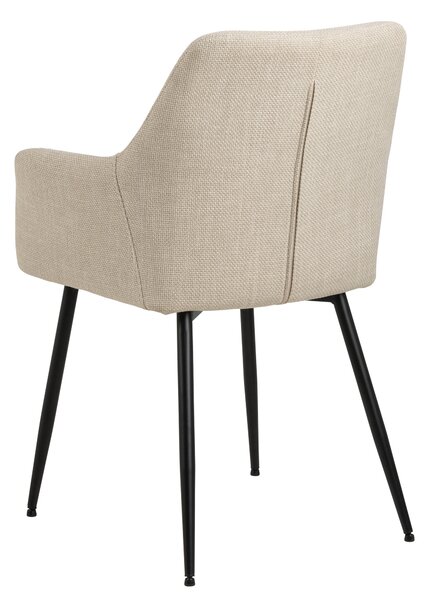 MAZZONI EXPORT VERA Bej (material Basel 24) - SCAUN MODERN ADÂNC TAPIȚAT PENTRU SALON/LIVING LOFT