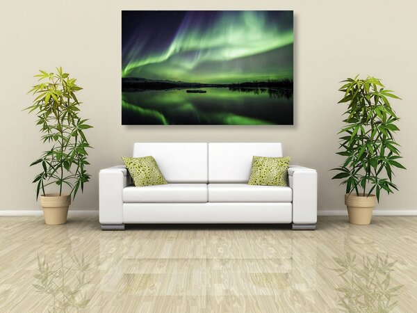 Tablou aurora polară verde