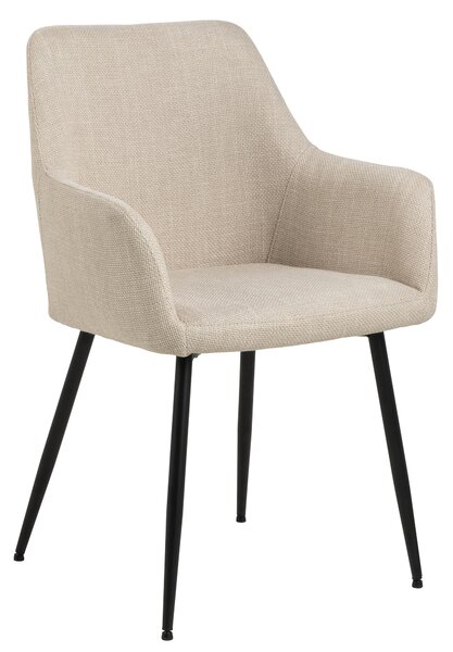 MAZZONI EXPORT VERA Bej (material Basel 24) - SCAUN MODERN ADÂNC TAPIȚAT PENTRU SALON/LIVING LOFT