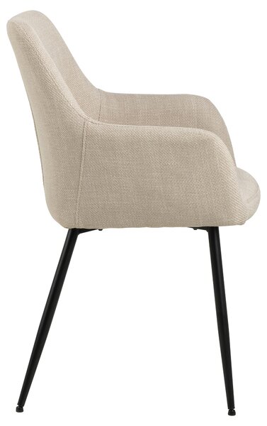 MAZZONI EXPORT VERA Bej (material Basel 24) - SCAUN MODERN ADÂNC TAPIȚAT PENTRU SALON/LIVING LOFT