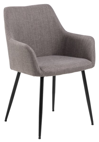 MAZZONI EXPORT VERA Gri Deschis Taupe (material Basel 34) - SCAUN MODERN ADÂNC TAPIȚAT PENTRU SALON/LIVING LOFT