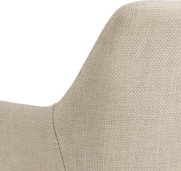 MAZZONI EXPORT VERA Bej (material Basel 24) - SCAUN MODERN ADÂNC TAPIȚAT PENTRU SALON/LIVING LOFT