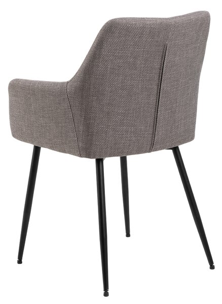MAZZONI EXPORT VERA Gri Deschis Taupe (material Basel 34) - SCAUN MODERN ADÂNC TAPIȚAT PENTRU SALON/LIVING LOFT