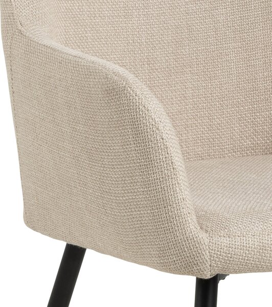 MAZZONI EXPORT VERA Bej (material Basel 24) - SCAUN MODERN ADÂNC TAPIȚAT PENTRU SALON/LIVING LOFT