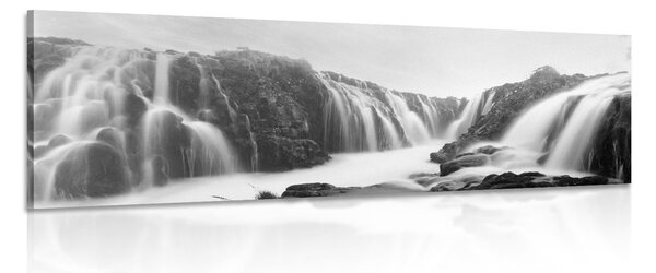 Tablou cascade nobile în design alb-negru