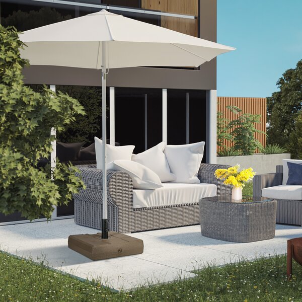 Outsunny Bază pentru Umbrelă de Grădină cu Mâner Încorporat și Duză Laterală, 49x49x36.5 cm, Maro | Aosom Romania