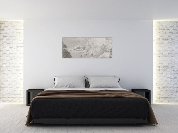 Tablou - Peisaj chinezesc (120x50 cm)