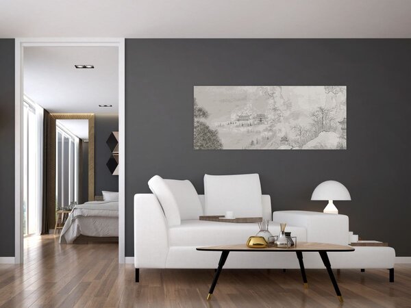 Tablou - Peisaj chinezesc (120x50 cm)