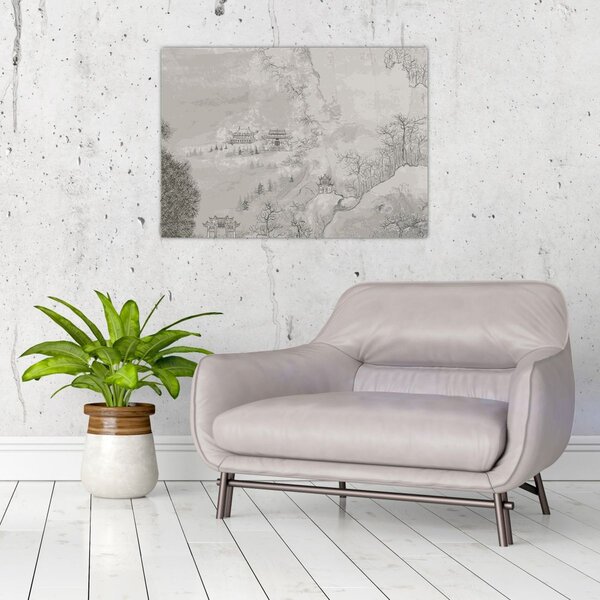 Tablou - Peisaj chinezesc (70x50 cm)