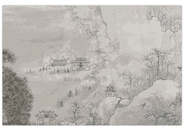 Tablou - Peisaj chinezesc (90x60 cm)