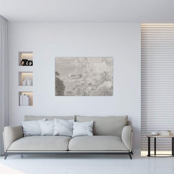 Tablou - Peisaj chinezesc (90x60 cm)