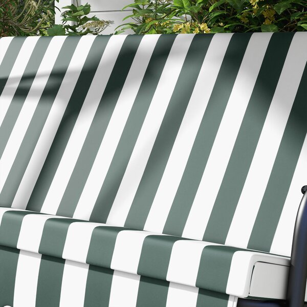 Outsunny Leagăn de Grădină cu 3 Locuri și Parasolar Basculant, 172×110×153 cm, Verde | Aosom Romania