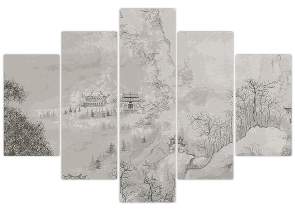 Tablou - Peisaj chinezesc (150x105 cm)