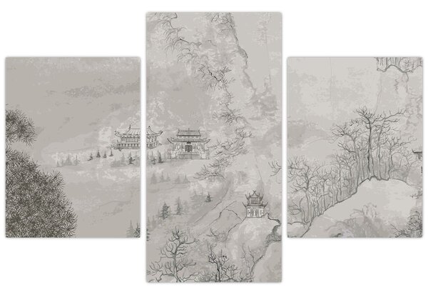 Tablou - Peisaj chinezesc (90x60 cm)