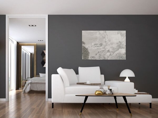 Tablou - Peisaj chinezesc (90x60 cm)