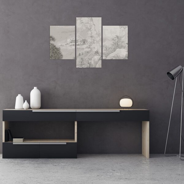Tablou - Peisaj chinezesc (90x60 cm)