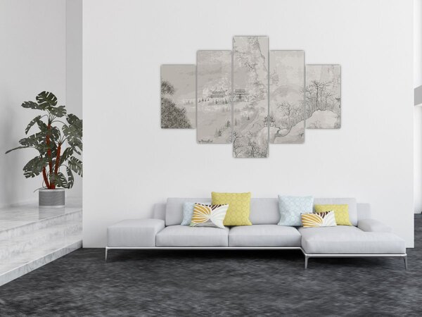 Tablou - Peisaj chinezesc (150x105 cm)