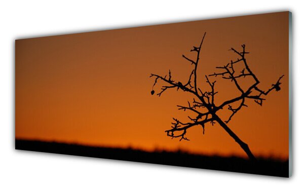 Tablou pe sticla Arborele de Arta Negru Galben