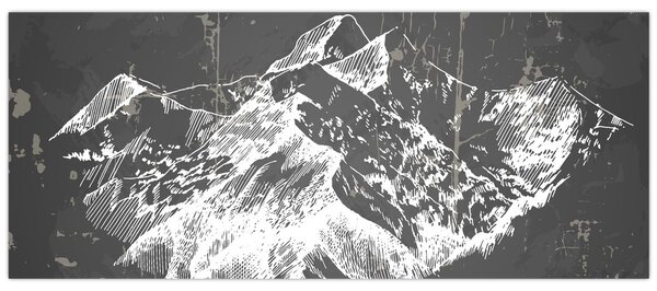 Tablou - Ilustrație de munți (120x50 cm)