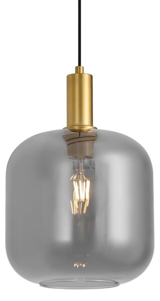 Design hanglamp messing met smoke glas voor railsysteem 1-fase - Iconic Zuzanna