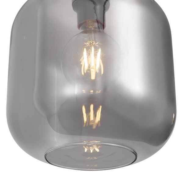 Design hanglamp messing met smoke glas voor railsysteem 1-fase - Iconic Zuzanna