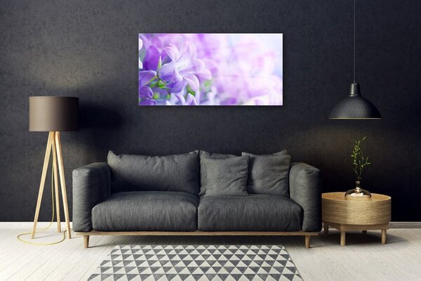 Tablou pe sticla Flori roz Floral