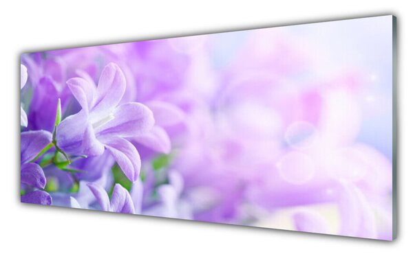Tablou pe sticla Flori roz Floral