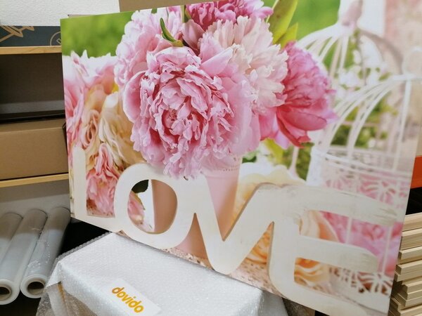 Tablou cu inscripție romantică Love