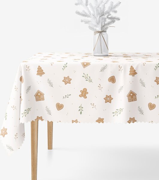 Goldea față de masă de crăciun impermeabilă - fursecurile de crăciun 80 x 80 cm