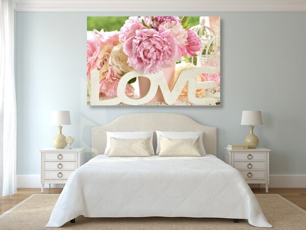 Tablou cu inscripție romantică Love