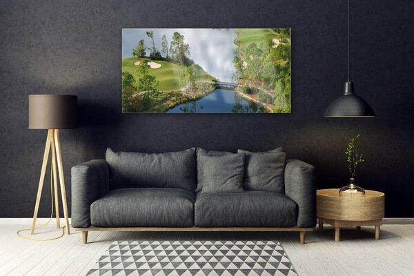 Tablou pe sticla Lacul Albastru Natura