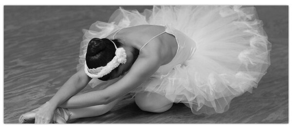 Tablou - Balerină, alb-negru (120x50 cm)