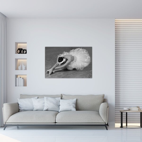 Tablou - Balerină, alb-negru (90x60 cm)
