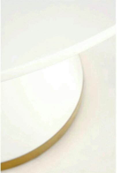 Masa rotunda 120 VEGAS, alb/auriu, MDF/metal